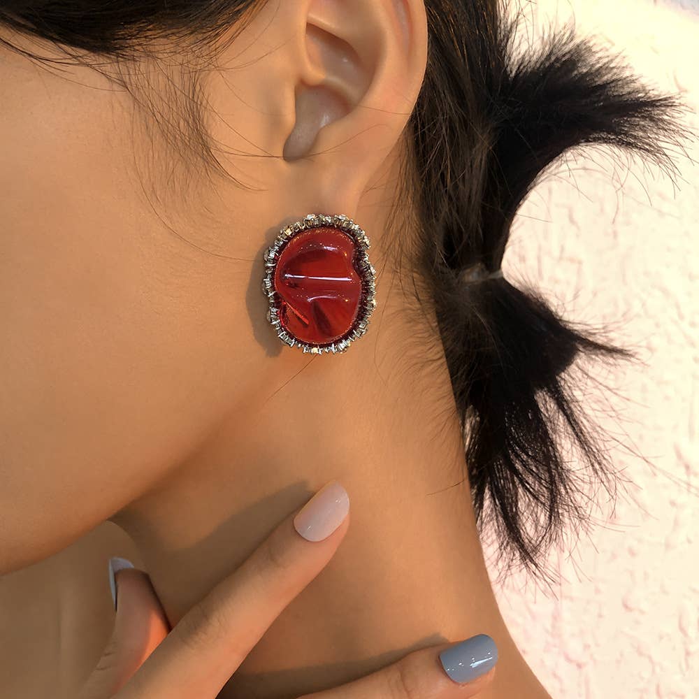 Pendientes De Resina Match-right Pendientes Femeninos Retro Pendientes De Resina Match-right Pendientes Femeninos Retro